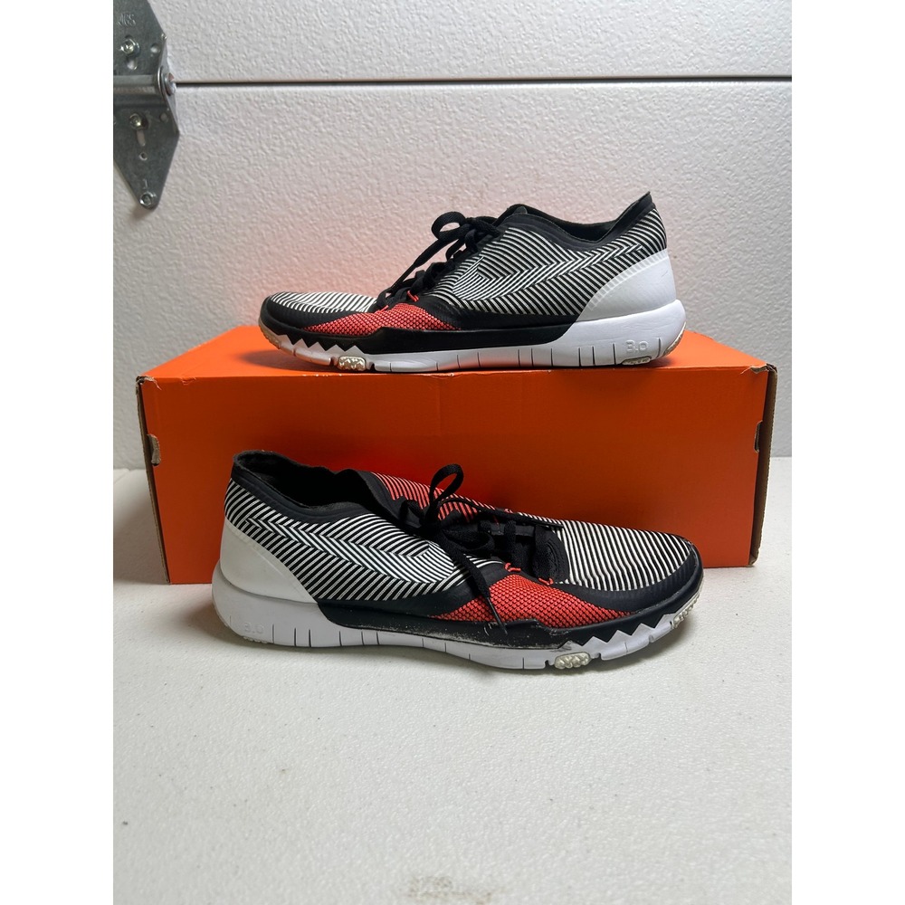 Nike Free 3.0 Training Black White Red Size 8 #2973